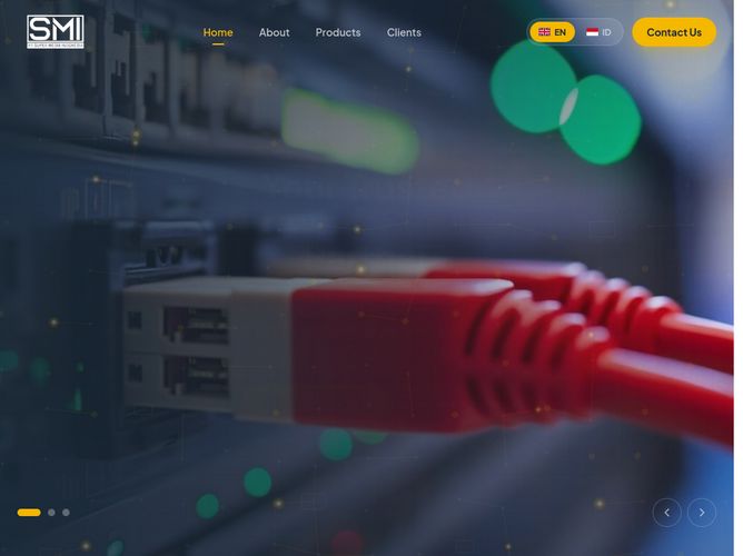 The website screenshot for http://www.smi.net.id/