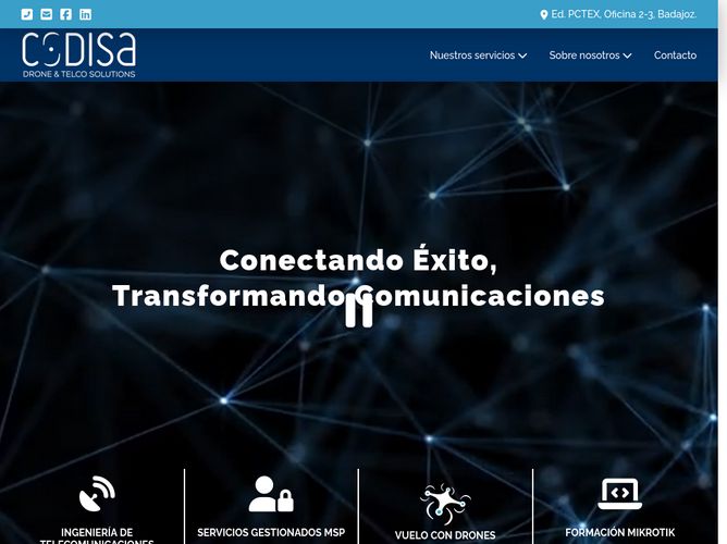 The website screenshot for https://www.codisats.es