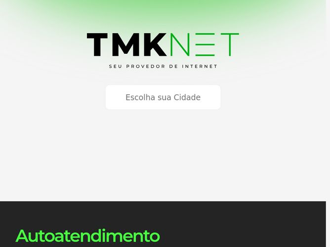 The website screenshot for https://tmknet.com.br/