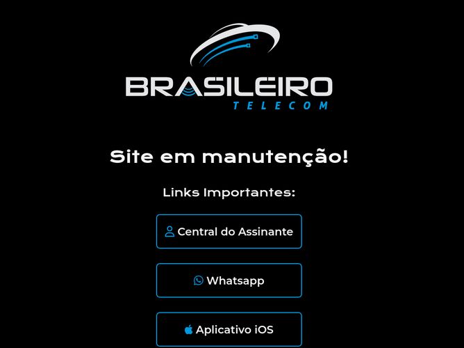 The website screenshot for http://brasileirotelecom.com.br/