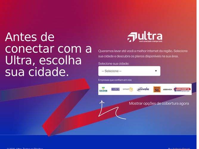 The website screenshot for http://www.ultranet.psi.br