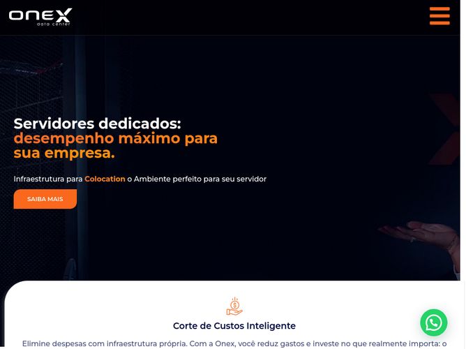 The website screenshot for https://onexdc.com.br/