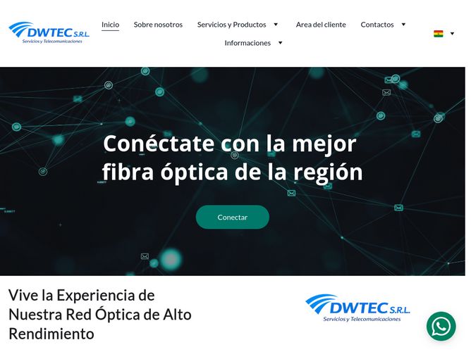 The website screenshot for http://www.dwtecsrl.com