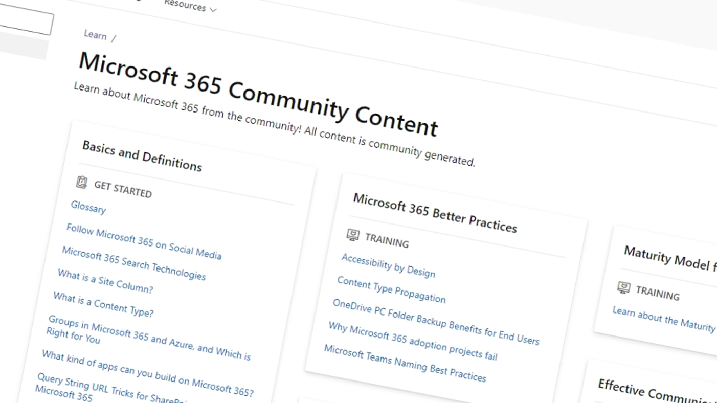 Microsoft 365 Community Contentโ