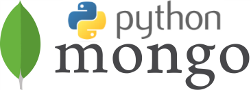 Python and Mongo logos