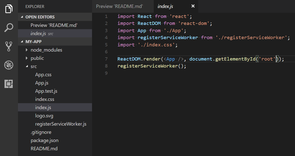 react bracket matching