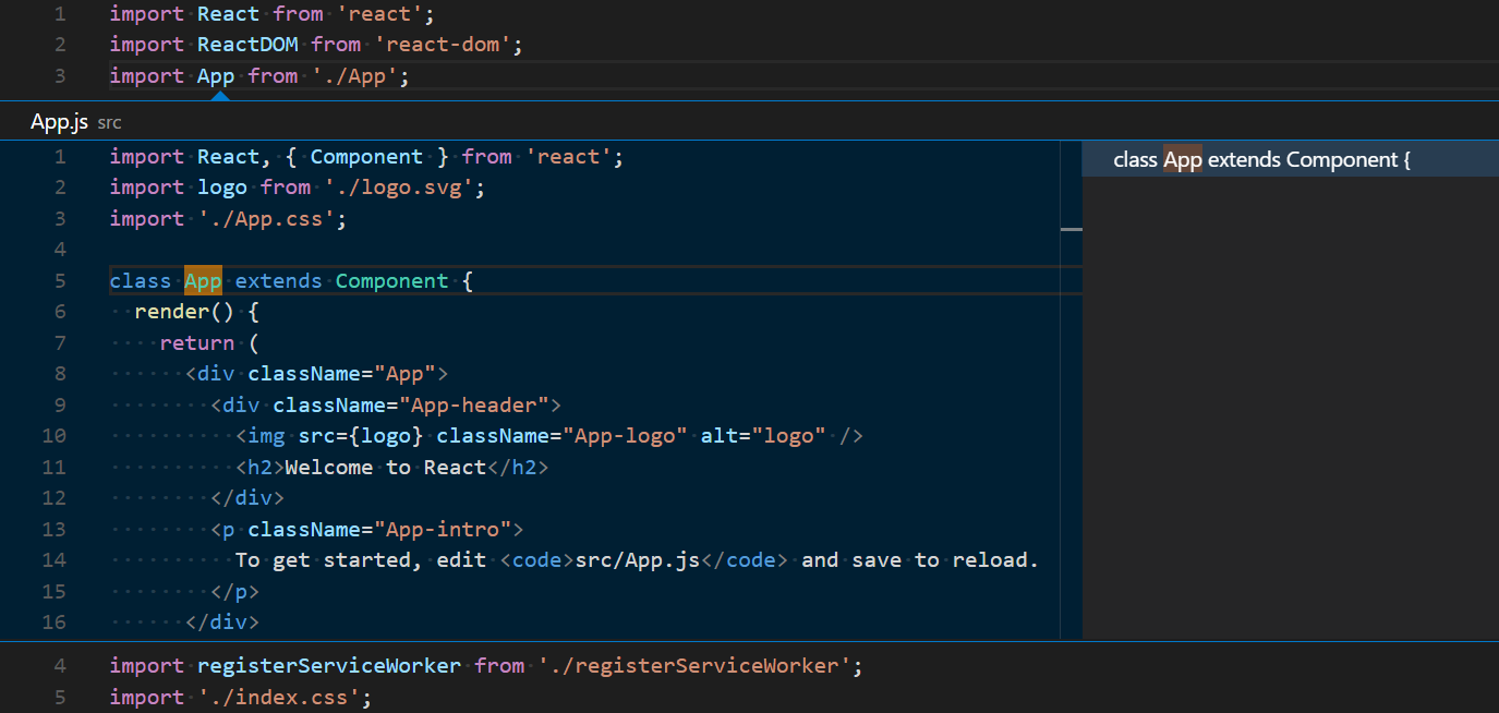 react peek definition