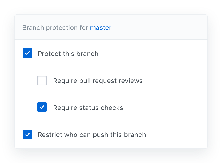 branch settings