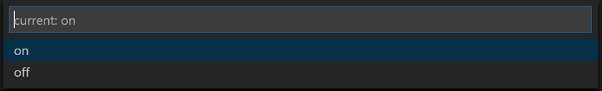 Python Enable Linting command dropdown