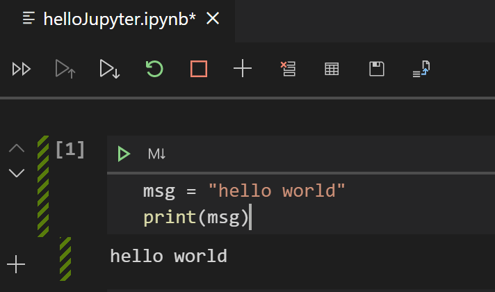 Code cell in edit mode