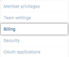Configurações de faturamento