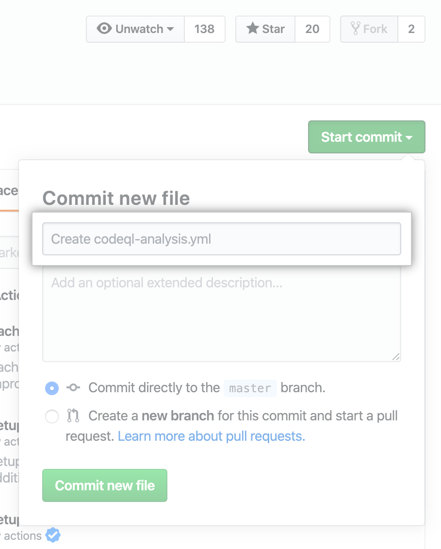 Start commit