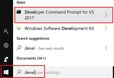 Developer Command Prompt