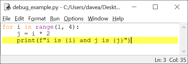 Python IDLE breakpoint pt. 1