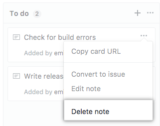 Schaltfläche „Delete note“ (Hinweis löschen)