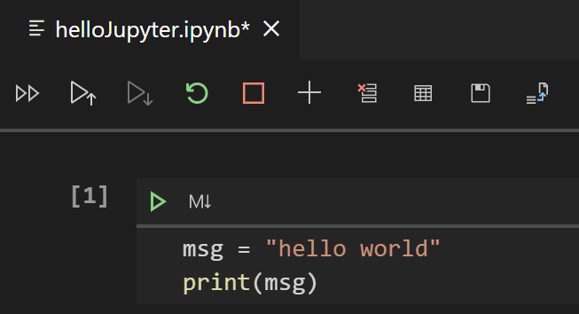 Simple Jupyter code cell