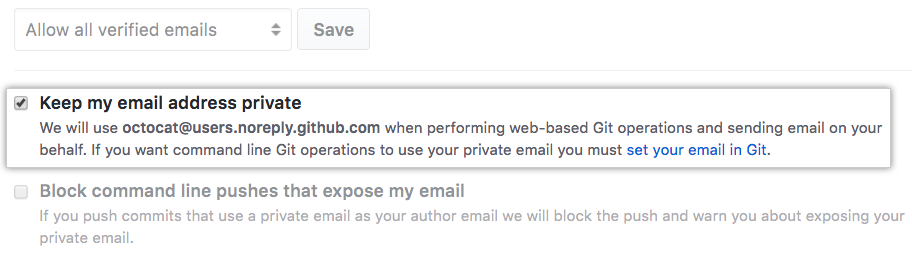 Image of checkbox to keep your email address private