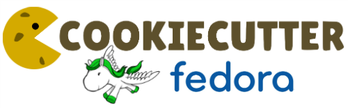 Cookiecutter, Django and Fedora logos
