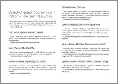 Python OOP Cheat Sheet