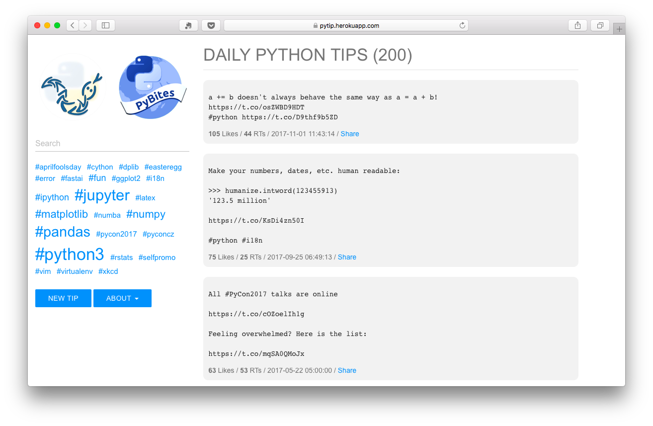 PyBites: Daily Python tips