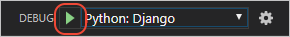 Django tutorial: start debugging/continue arrow on the debug toolbar