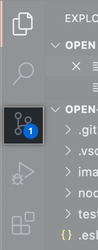 Visualização do controle origem