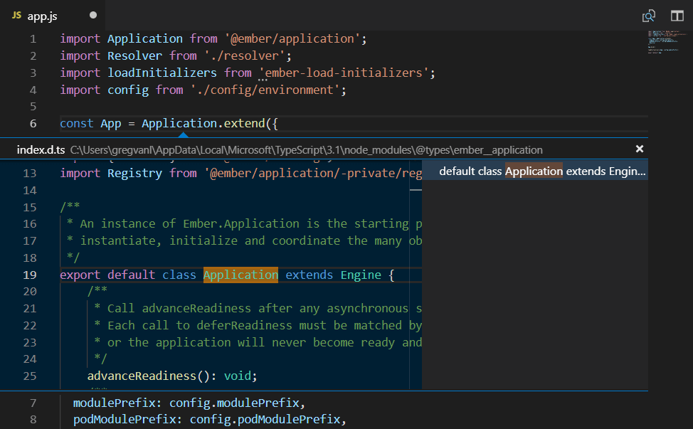 react peek definition