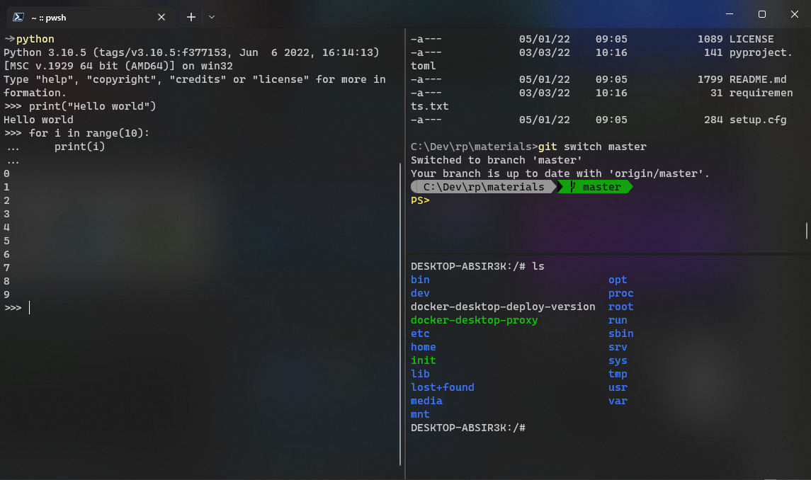 Windows Terminal Sample