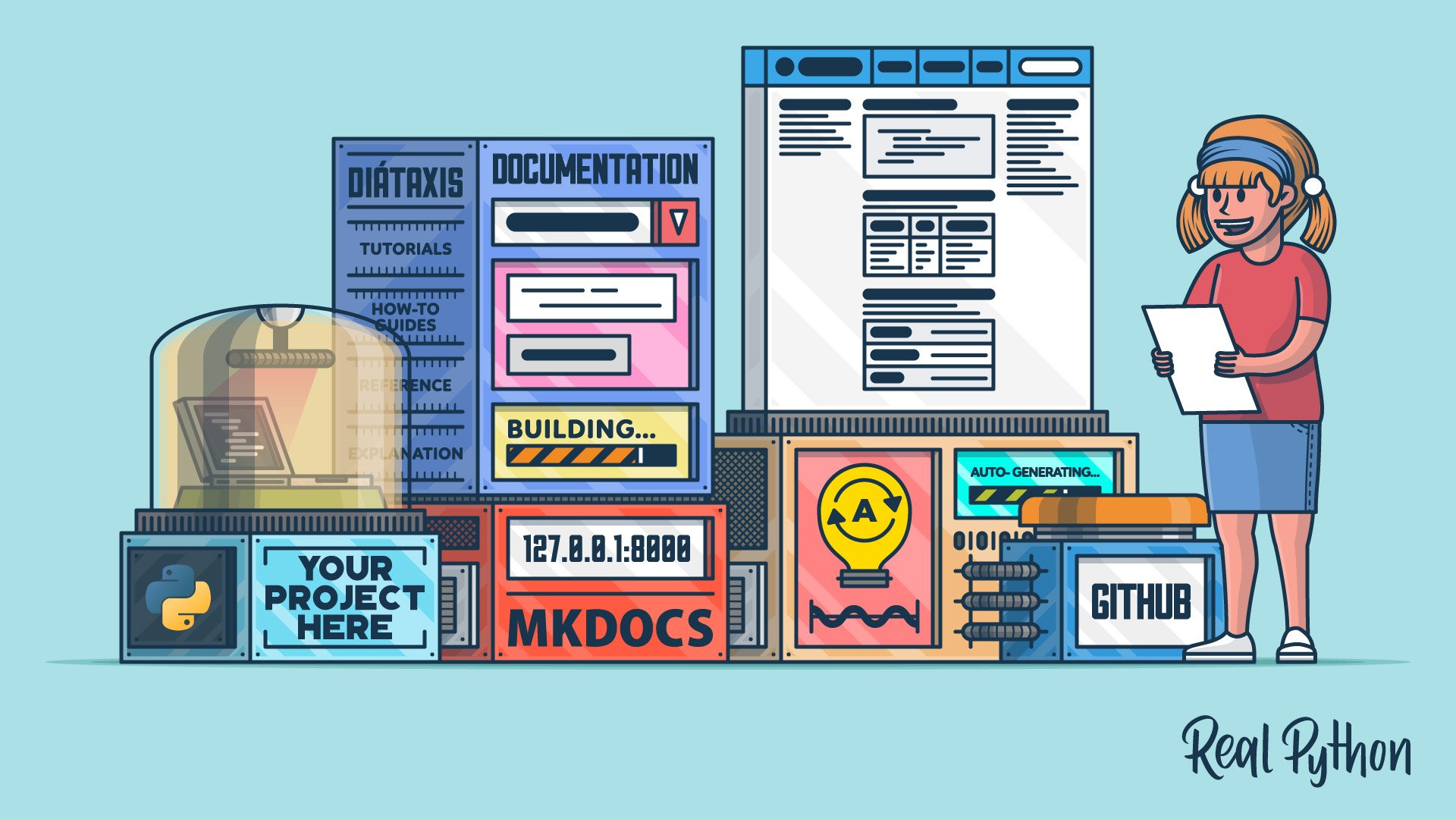 Title image for Building Python Project Documentation With MkDocs (Build Your Python Project Documentation With MkDocs)
