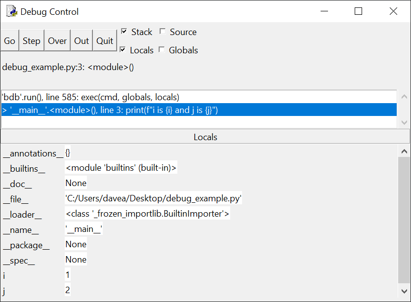 Python IDLE Go button pt. 1
