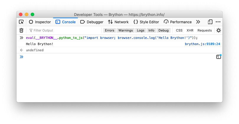 Eval Python to JavaScript