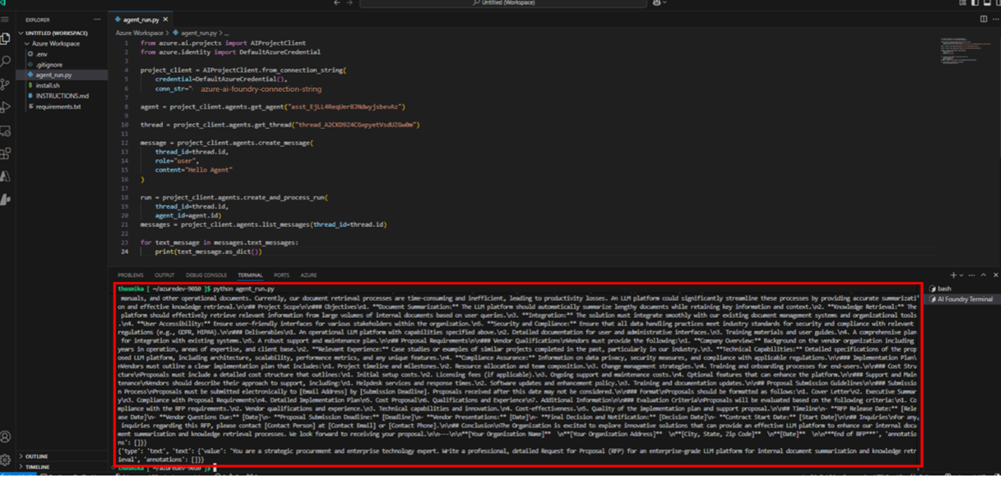 Screenshot that shows agent python file