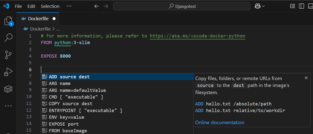 Adding environment variable to Dockerfile