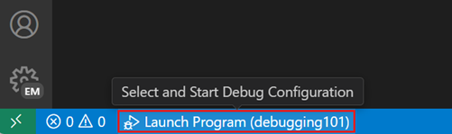 Debug status