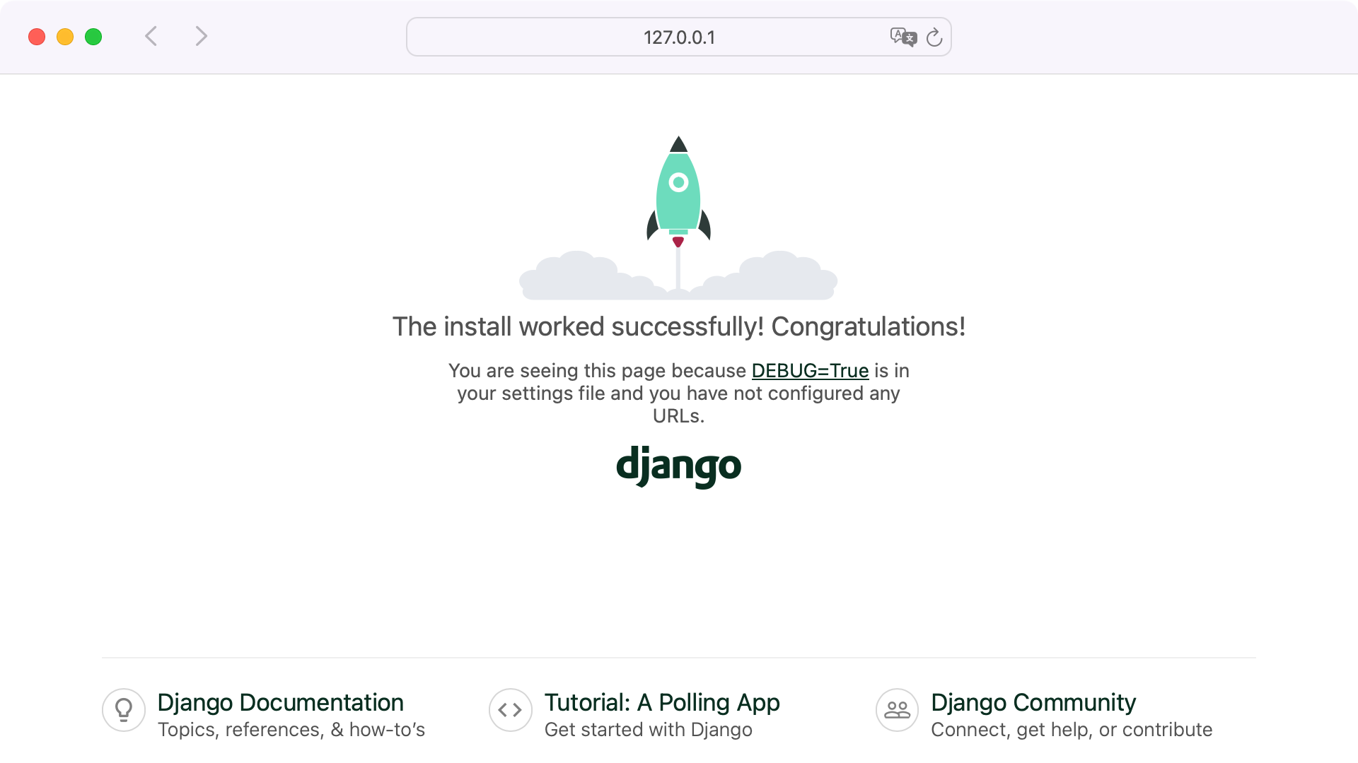 Successful Django Installation