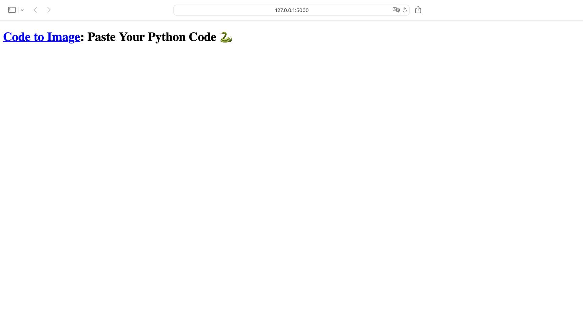 Code to Image Generator without styling